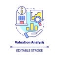 Valuation analysis concept icon