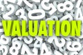 Valuation 3d Word Company Business Value Worth Price Multiples Royalty Free Stock Photo