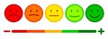 Valuation by emoticons, set smiley emotion, by smilies, cartoon emoticons - vector Royalty Free Stock Photo