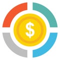 Valuation Graph Color Vector Icon which can easily modify or edit