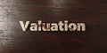 Valuation - grungy wooden headline on Maple - 3D rendered royalty free stock image