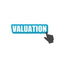 Valuation Word Company Business sign icon