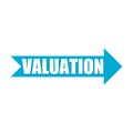 Valuation Word Company Business sign icon