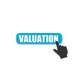 Valuation Word Company Business sign icon