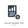 Value added tax (VAT) icon. Trendy flat vector Value added tax ( Royalty Free Stock Photo