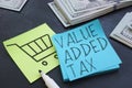 Value-Added Tax VAT is shown using the text Royalty Free Stock Photo