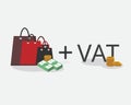 Value added tax VAT to be add on top of product or service Royalty Free Stock Photo