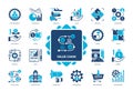 Value Chain solid icon set Royalty Free Stock Photo