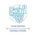 Value creation turquoise concept icon Royalty Free Stock Photo