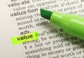 Value Definition Royalty Free Stock Photo