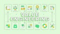 Value engineering green word concept Royalty Free Stock Photo