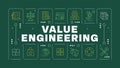 Value engineering green word concept Royalty Free Stock Photo