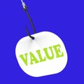 Value On Hook Shows Great Significance Or Royalty Free Stock Photo