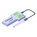 Value ph meter icon isometric vector. Water soil