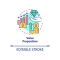Value proposition concept icon