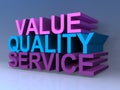 Value quality service Royalty Free Stock Photo