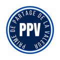 Value-sharing bonus symbol called ppv prime de partage de la valeur in French language Royalty Free Stock Photo