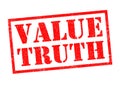 VALUE TRUTH Royalty Free Stock Photo