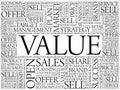 VALUE word cloud collage Royalty Free Stock Photo