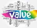 Value word cloud collage Royalty Free Stock Photo