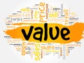 VALUE word cloud collage Royalty Free Stock Photo