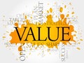 VALUE word cloud collage Royalty Free Stock Photo