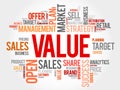 VALUE word cloud collage Royalty Free Stock Photo