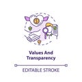 Values and transparency concept icon Royalty Free Stock Photo