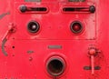 Valve control of fire truck look like human face Royalty Free Stock Photo