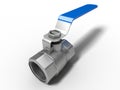 Valve. Fittings. Plumbings tools. 3D rendering. Royalty Free Stock Photo