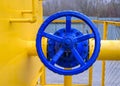 Valve of natural gas pipeline Royalty Free Stock Photo