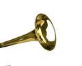 VALVE TROMBONE AGAINST WHITE BACKGROUND Royalty Free Stock Photo