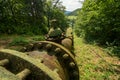 Valve of water pipes of small Hydro-Power Plant in Jasenie Royalty Free Stock Photo