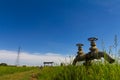 Valves amidst weeds