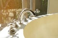 Faucet and shower head of of bath tub Royalty Free Stock Photo