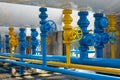 Valves at gas plant, Pressure safety valve selective focus