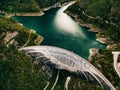 Valvestino Dam in Italy. Hydroelectric power plant.