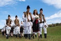 Vama, Romania, September 28th, 2019, People wearing traditional play a wedding look like in Bucovina Royalty Free Stock Photo