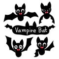 Vampire bat vector collection design Royalty Free Stock Photo