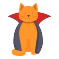 Vampire cat costume icon cartoon vector. Animal cute card Royalty Free Stock Photo