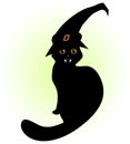 Vampire cat with hat Royalty Free Stock Photo