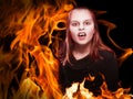 Vampire on fire