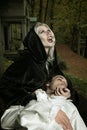 Vampire lady attack Royalty Free Stock Photo