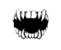 Vampire mouth vector illustration