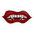 Vampire mouth. Royalty Free Stock Photo