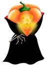 Vampire pumpkin Royalty Free Stock Photo
