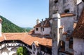 Vampire`s Towers. Bran, the famous Vampire Castle of Dracula in Transylvania Royalty Free Stock Photo