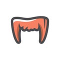 Vampire Teeth Halloween Vector icon Cartoon illustration.