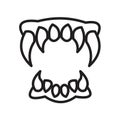 Tooth fangs, Vampire teeth icon vector illustration for graphic and web design