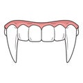 Vampire Teeth Illustration Royalty Free Stock Photo